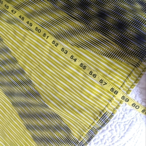 JOAN Vaas Geometric Sleeveless Maxi Dress Navy Yellow M - Picture 16 of 16